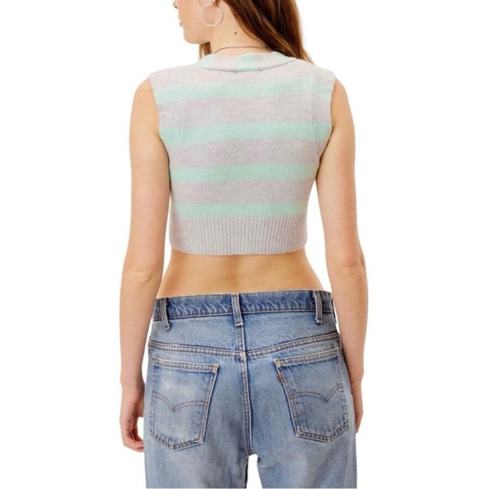 NWT For Love And Lemons Maud Cropped Sweater Vest - Picture 4 of 6
